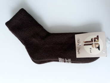 Socken aus Schafwolle Dunkelbraun Größe 39-41